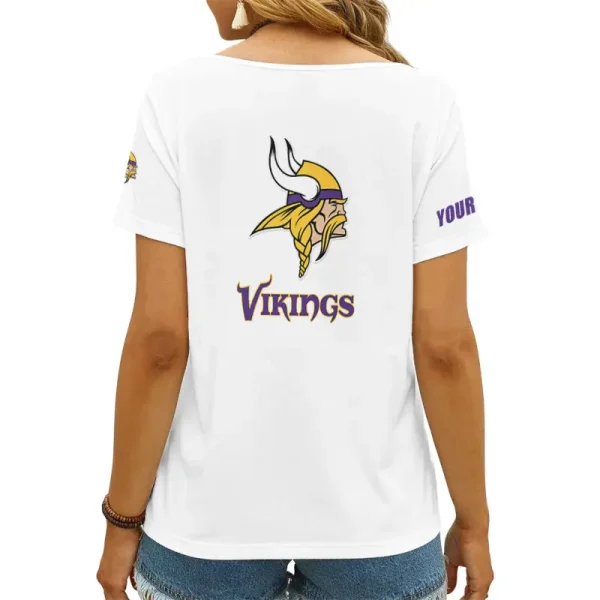 Minnesota Vikings Favorite V-Neck T-Shirt for Women Style 2025 ANZ-AGCWTS1052 - Image 2