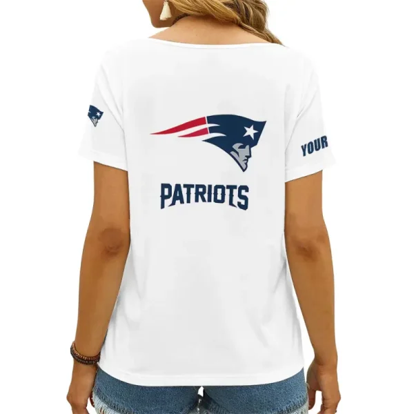 New England Patriots Favorite V-Neck T-Shirt for Women Style 2025 ANZ-AGCWTS1053 - Image 2