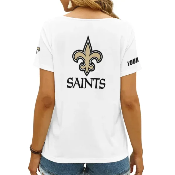 New Orleans Saints Favorite V-Neck T-Shirt for Women Style 2025 ANZ-AGCWTS1054 - Image 2