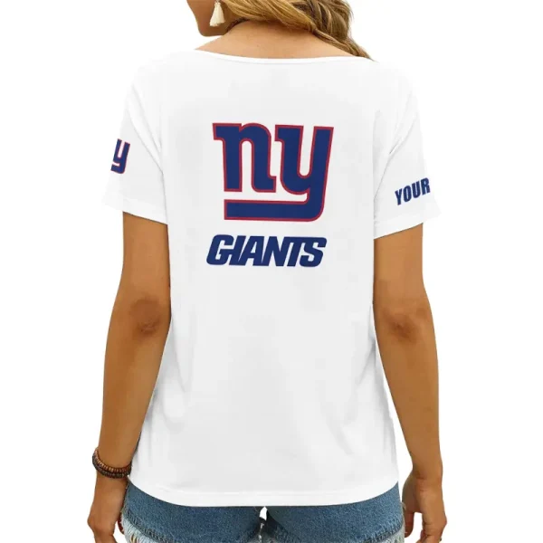 New York Giants Favorite V-Neck T-Shirt for Women Style 2025 ANZ-AGCWTS1055 - Image 2