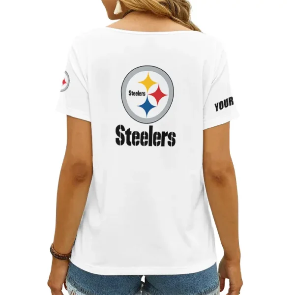 Pittsburgh Steelers Favorite V-Neck T-Shirt for Women Style 2025 ANZ-AGCWTS1058 - Image 2