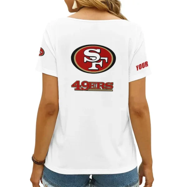 San Francisco 49ers Favorite V-Neck T-Shirt for Women Style 2025 ANZ-AGCWTS1059 - Image 2