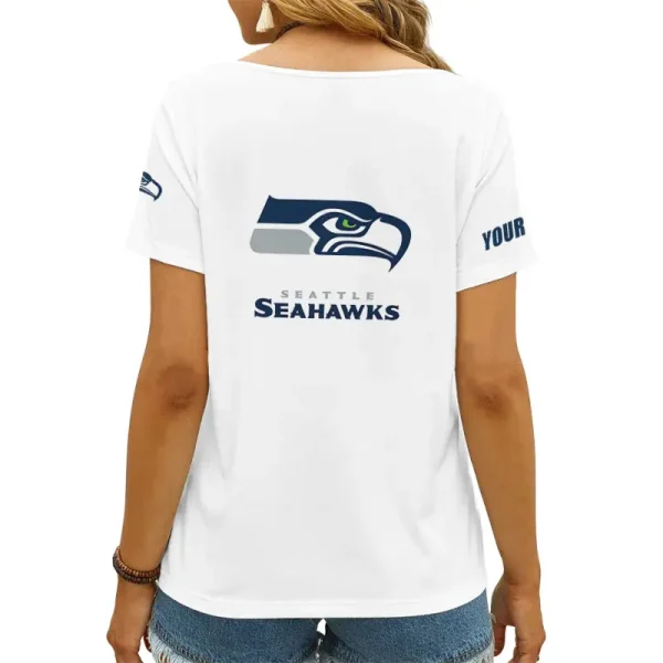 Seattle Seahawks Favorite V-Neck T-Shirt for Women Style 2025 ANZ-AGCWTS1060 - Image 2