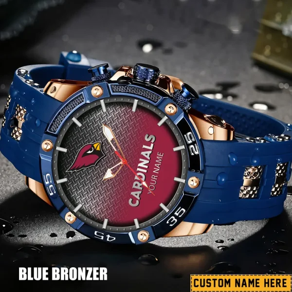 Arizona Cardinals Mens Silicone Waterproof Date Fashion WristWatch ANZSSFWW001 - Image 2
