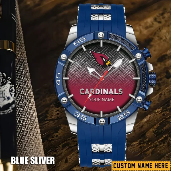 Arizona Cardinals Mens Silicone Waterproof Date Fashion WristWatch ANZSSFWW001 - Image 6