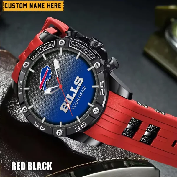 Buffalo Bills Mens Silicone Waterproof Date Fashion WristWatch ANZSSFWW004 - Image 2