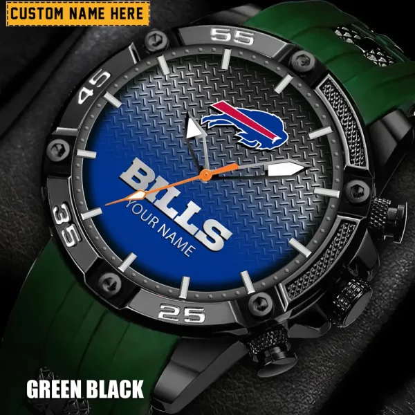 Buffalo Bills Mens Silicone Waterproof Date Fashion WristWatch ANZSSFWW004 - Image 3