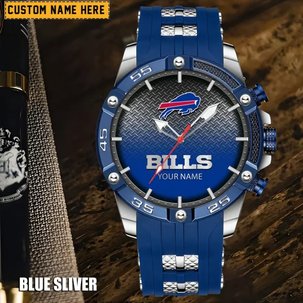Buffalo Bills Mens Silicone Waterproof Date Fashion WristWatch ANZSSFWW004 - Image 4
