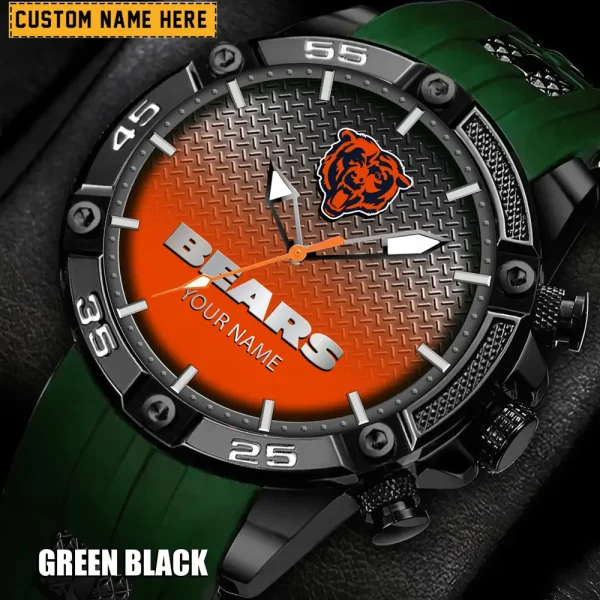 Chicago Bears Mens Silicone Waterproof Date Fashion WristWatch ANZSSFWW006 - Image 3