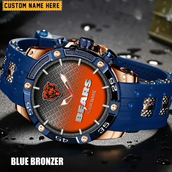 Chicago Bears Mens Silicone Waterproof Date Fashion WristWatch ANZSSFWW006 - Image 4