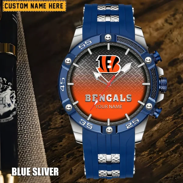 Cincinnati Bengals Mens Silicone Waterproof Date Fashion WristWatch ANZSSFWW007 - Image 3