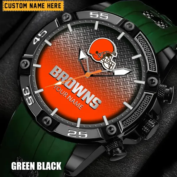 Cleveland Browns Mens Silicone Waterproof Date Fashion WristWatch ANZSSFWW008 - Image 3