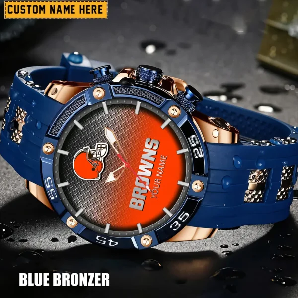 Cleveland Browns Mens Silicone Waterproof Date Fashion WristWatch ANZSSFWW008 - Image 4