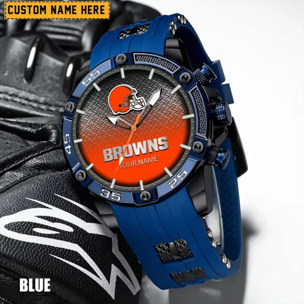 Cleveland Browns Mens Silicone Waterproof Date Fashion WristWatch ANZSSFWW008 - Image 6