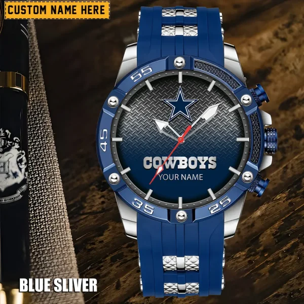 Dallas Cowboys Mens Silicone Waterproof Date Fashion WristWatch ANZSSFWW009 - Image 3