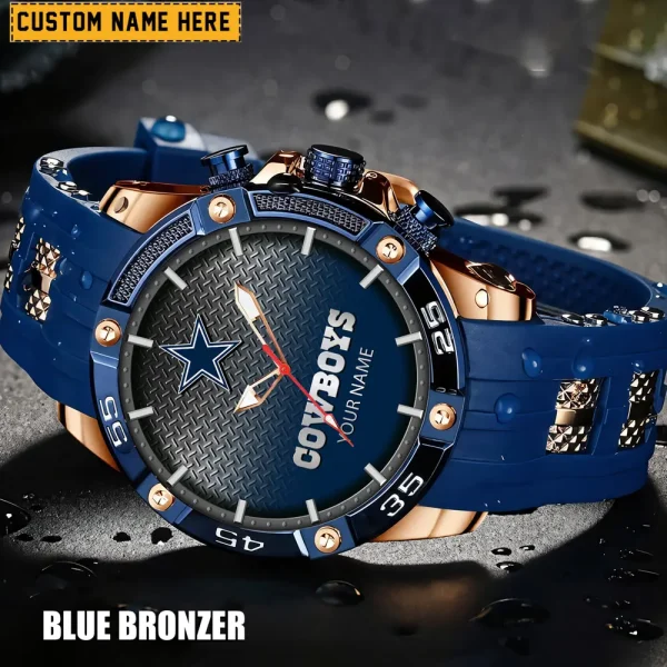 Dallas Cowboys Mens Silicone Waterproof Date Fashion WristWatch ANZSSFWW009 - Image 4