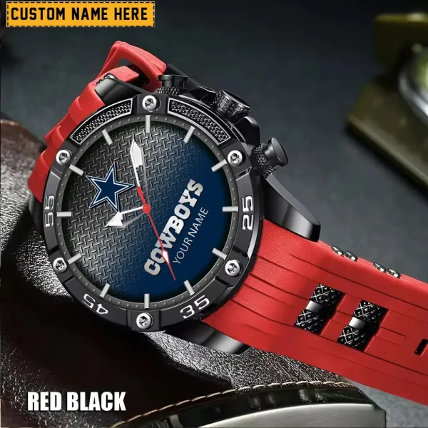 Dallas Cowboys Mens Silicone Waterproof Date Fashion WristWatch ANZSSFWW009 - Image 6