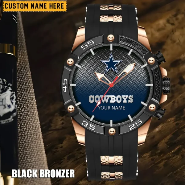 Dallas Cowboys Mens Silicone Waterproof Date Fashion WristWatch ANZSSFWW009