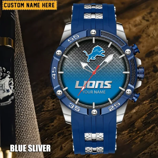 Detroit Lions Mens Silicone Waterproof Date Fashion WristWatch ANZSSFWW011 - Image 3