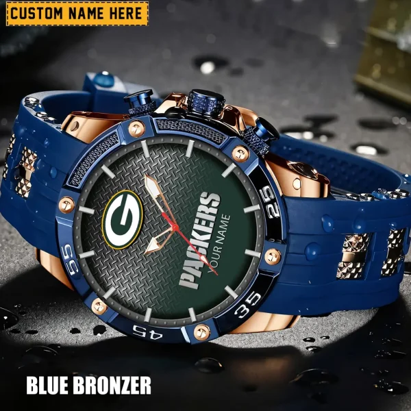 Green Bay Packers Mens Silicone Waterproof Date Fashion WristWatch ANZSSFWW012 - Image 3