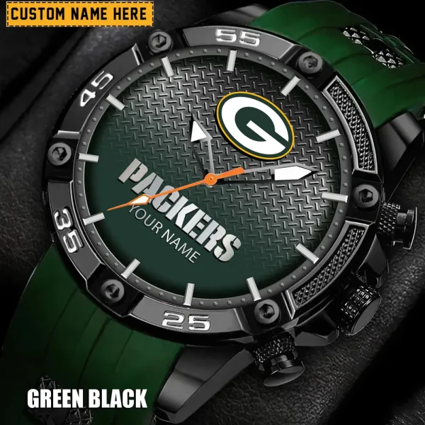 Green Bay Packers Mens Silicone Waterproof Date Fashion WristWatch ANZSSFWW012 - Image 4