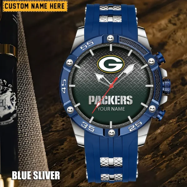 Green Bay Packers Mens Silicone Waterproof Date Fashion WristWatch ANZSSFWW012 - Image 5