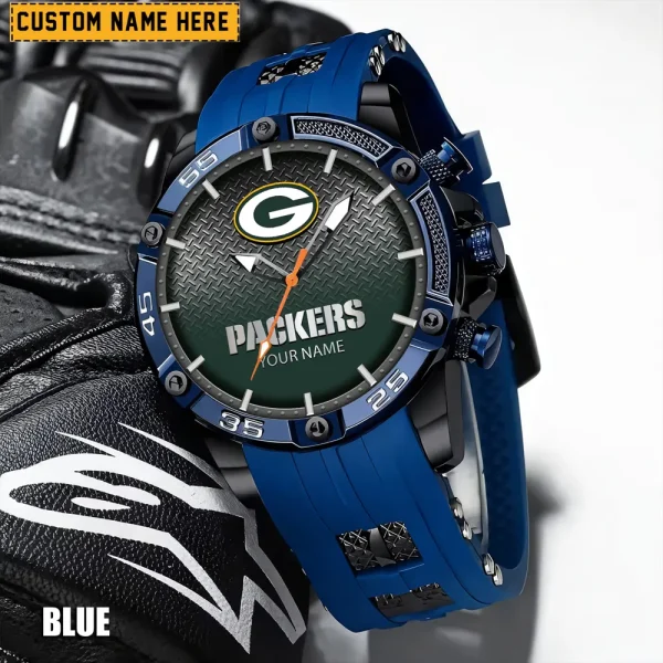 Green Bay Packers Mens Silicone Waterproof Date Fashion WristWatch ANZSSFWW012 - Image 6