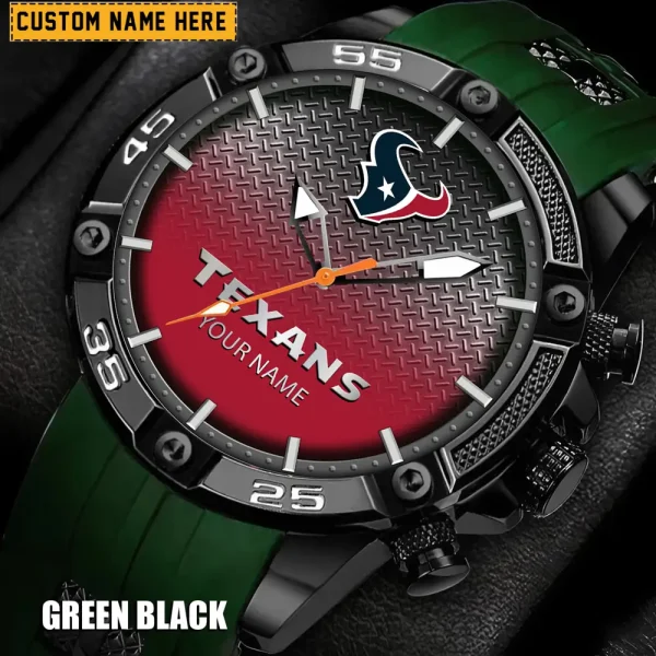 Houston Texans Mens Silicone Waterproof Date Fashion WristWatch ANZSSFWW013 - Image 5
