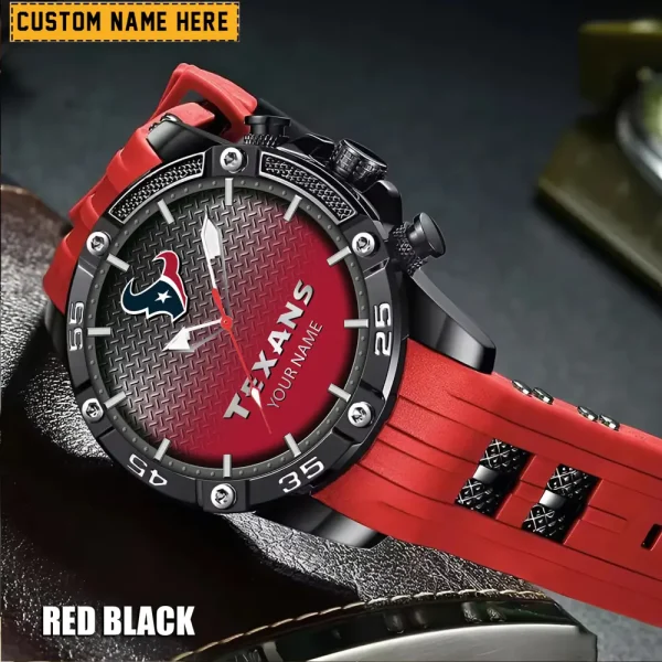 Houston Texans Mens Silicone Waterproof Date Fashion WristWatch ANZSSFWW013 - Image 6