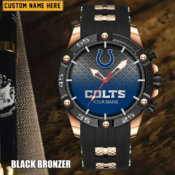Indianapolis Colts Mens Silicone Waterproof Date Fashion WristWatch ANZSSFWW014 - Image 2