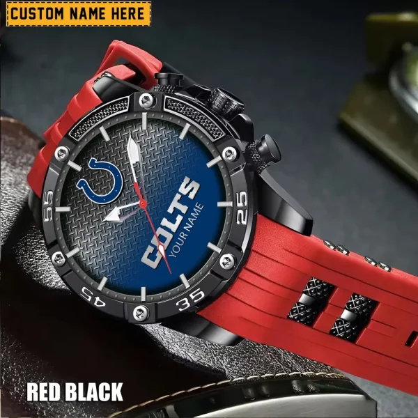 Indianapolis Colts Mens Silicone Waterproof Date Fashion WristWatch ANZSSFWW014 - Image 3