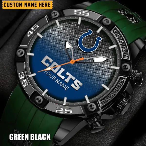 Indianapolis Colts Mens Silicone Waterproof Date Fashion WristWatch ANZSSFWW014 - Image 4