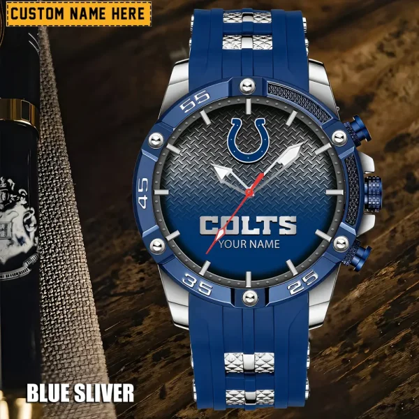Indianapolis Colts Mens Silicone Waterproof Date Fashion WristWatch ANZSSFWW014 - Image 6