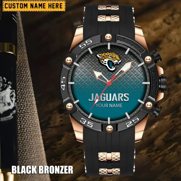 Jacksonville Jaguars Mens Silicone Waterproof Date Fashion WristWatch ANZSSFWW015