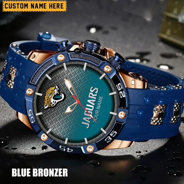 Jacksonville Jaguars Mens Silicone Waterproof Date Fashion WristWatch ANZSSFWW015 - Image 4
