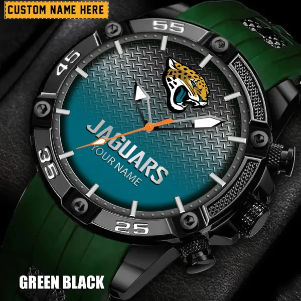Jacksonville Jaguars Mens Silicone Waterproof Date Fashion WristWatch ANZSSFWW015 - Image 5