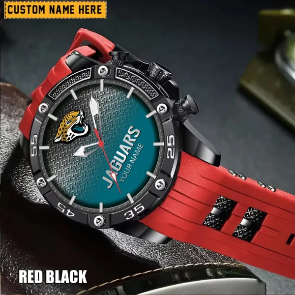 Jacksonville Jaguars Mens Silicone Waterproof Date Fashion WristWatch ANZSSFWW015 - Image 6