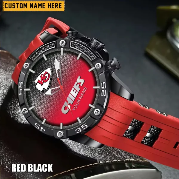 Kansas City Chiefs Mens Silicone Waterproof Date Fashion WristWatch ANZSSFWW016 - Image 2
