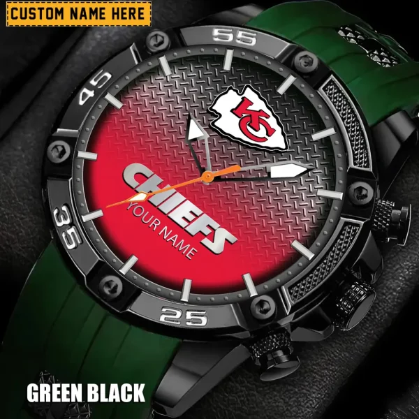 Kansas City Chiefs Mens Silicone Waterproof Date Fashion WristWatch ANZSSFWW016 - Image 3
