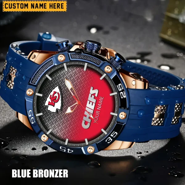 Kansas City Chiefs Mens Silicone Waterproof Date Fashion WristWatch ANZSSFWW016 - Image 4