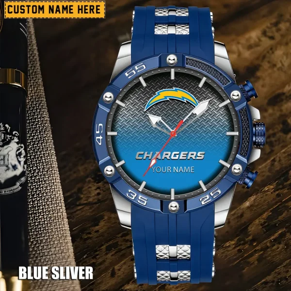 Los Angeles Chargers Mens Silicone Waterproof Date Fashion WristWatch ANZSSFWW018