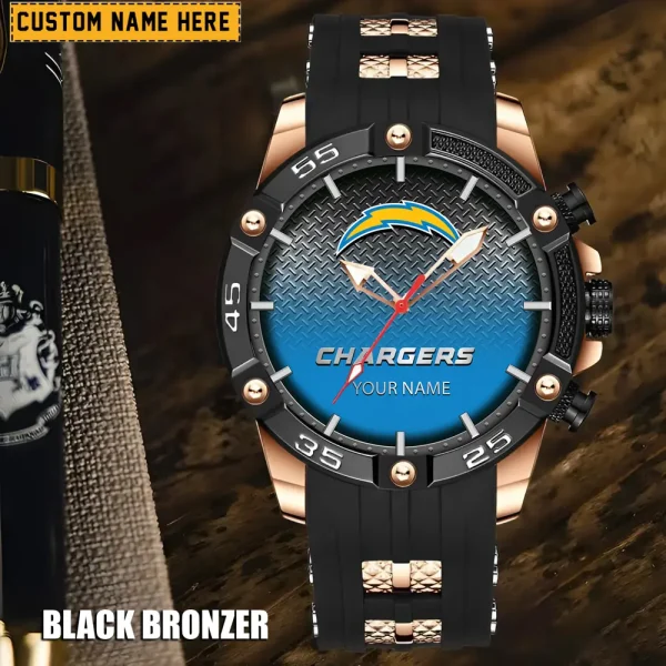 Los Angeles Chargers Mens Silicone Waterproof Date Fashion WristWatch ANZSSFWW018 - Image 2
