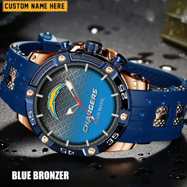 Los Angeles Chargers Mens Silicone Waterproof Date Fashion WristWatch ANZSSFWW018 - Image 5