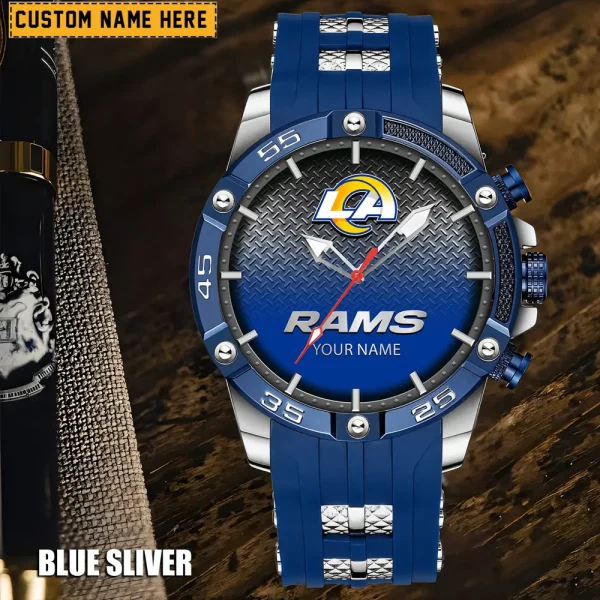Los Angeles Rams Mens Silicone Waterproof Date Fashion WristWatch ANZSSFWW019 - Image 3