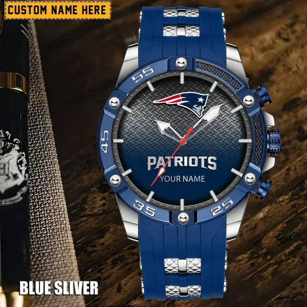 New England Patriots Mens Silicone Waterproof Date Fashion WristWatch ANZSSFWW022