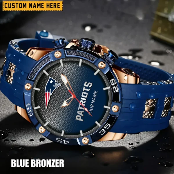 New England Patriots Mens Silicone Waterproof Date Fashion WristWatch ANZSSFWW022 - Image 5