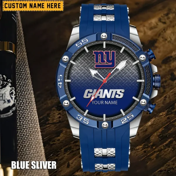 New York Giants Mens Silicone Waterproof Date Fashion WristWatch ANZSSFWW024 - Image 3