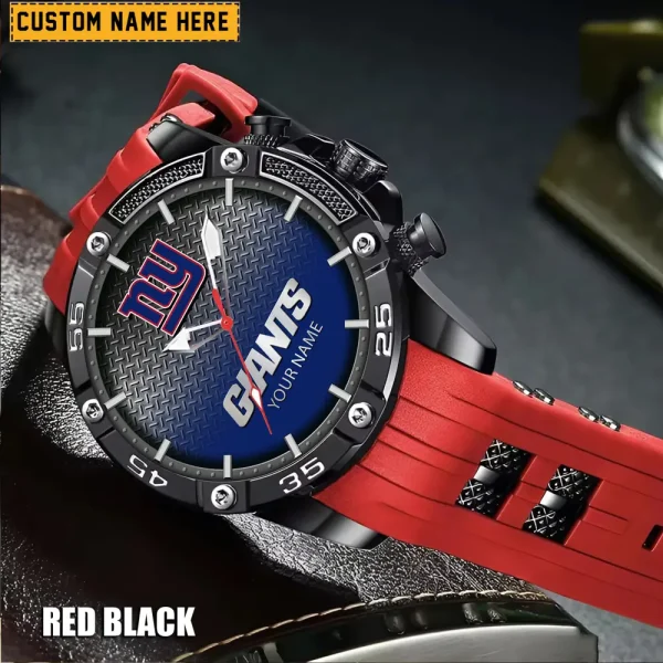 New York Giants Mens Silicone Waterproof Date Fashion WristWatch ANZSSFWW024 - Image 6