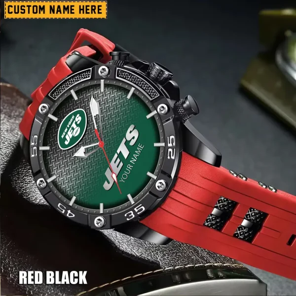 New York Jets Mens Silicone Waterproof Date Fashion WristWatch ANZSSFWW025 - Image 4