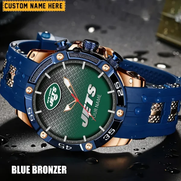 New York Jets Mens Silicone Waterproof Date Fashion WristWatch ANZSSFWW025 - Image 6